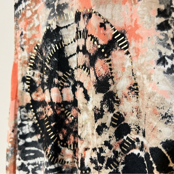 Robbie Bee Signature Halter Tie Back Sleeveless Dress Tie Dye Geometric XL NWT - Picture 5 of 15